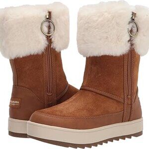 new KOOLABURRA BY UGG Tynlee Cozy Waterproof Suede Boots Chestnut 563tn